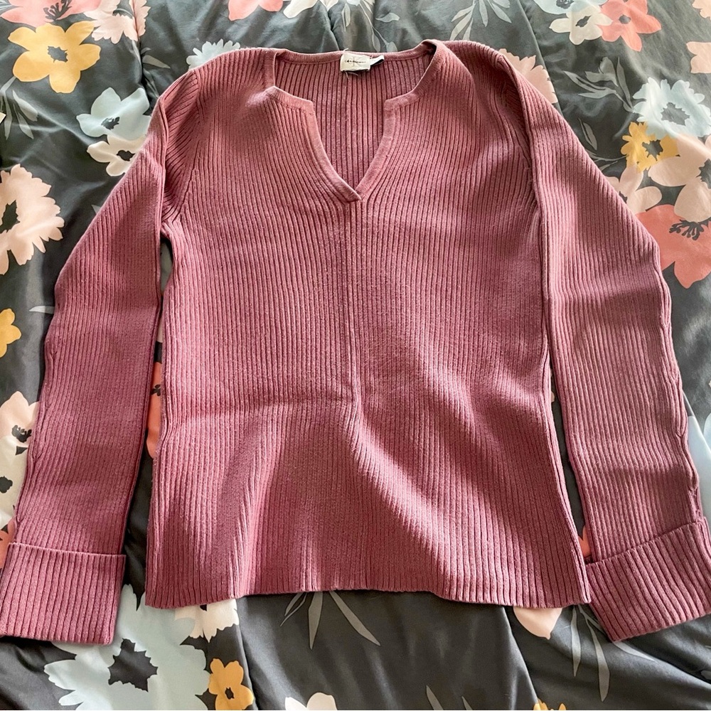 Calvin Klein Jeans V-Neck Sweater - Mauve